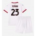AC Milan Fikayo Tomori #23 Bortedraktsett Barn 2024-25 Kortermet (+ Korte bukser)